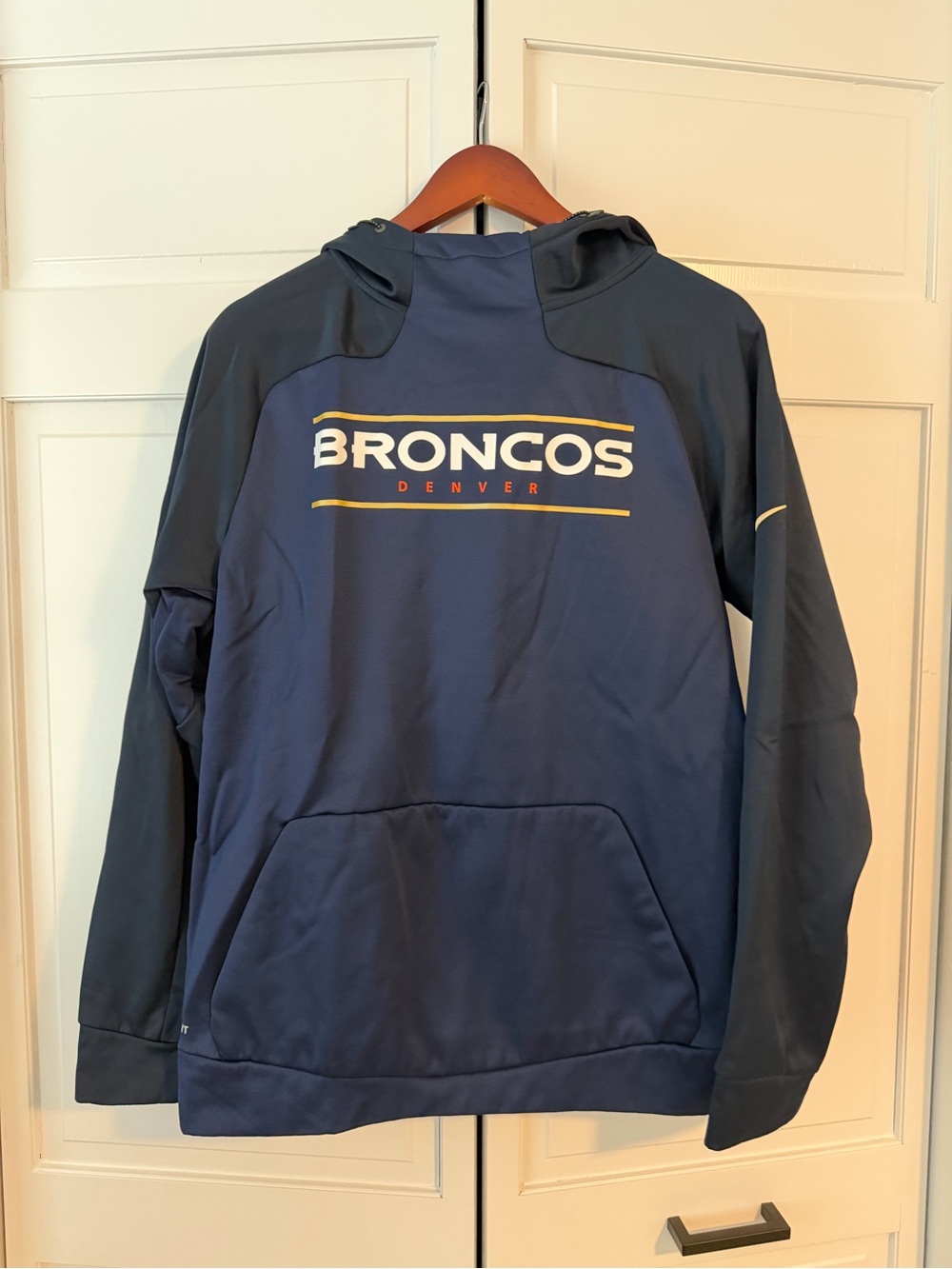 Denver Broncos Nike NFL Navy and Black Pullover Hoodie